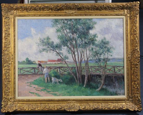 Maximilien Luce (1858-1941) Le Pont ..., 21.25 x 28.75in. Provenance: Sothebys Sale 4th December 1991, Lot 125